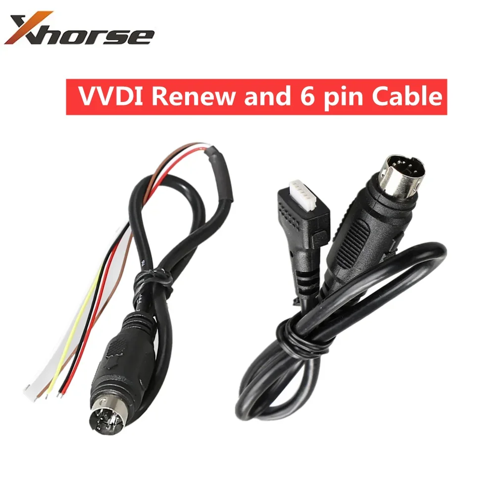 Original Xhorse VVDI Mini Key Tool 6 pin Cable and Remote Renew Cable  xdkt02 for VVDI2 KEY TOOL MAX Programmer