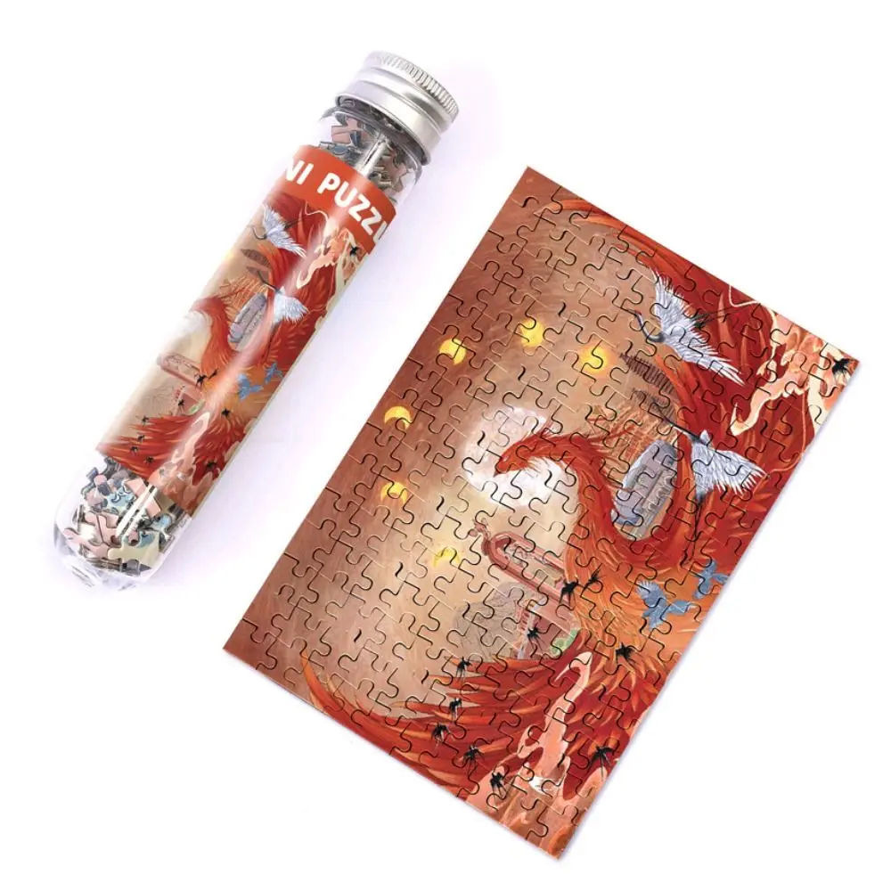 150PCS/Set Mini Test Tube Puzzle Creative Portable Oil Painting Landscapes Jigsaw Clear Patterns Exquisite Puzzle Game Gift