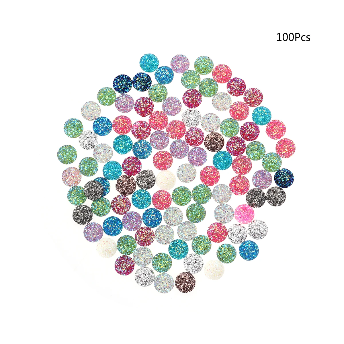 

100 Pcs Cabochons Flatback Gems Round Crafts Hair Hair Clip Diy Accessories Clip DIY Accessories Bride Jewelry Beads