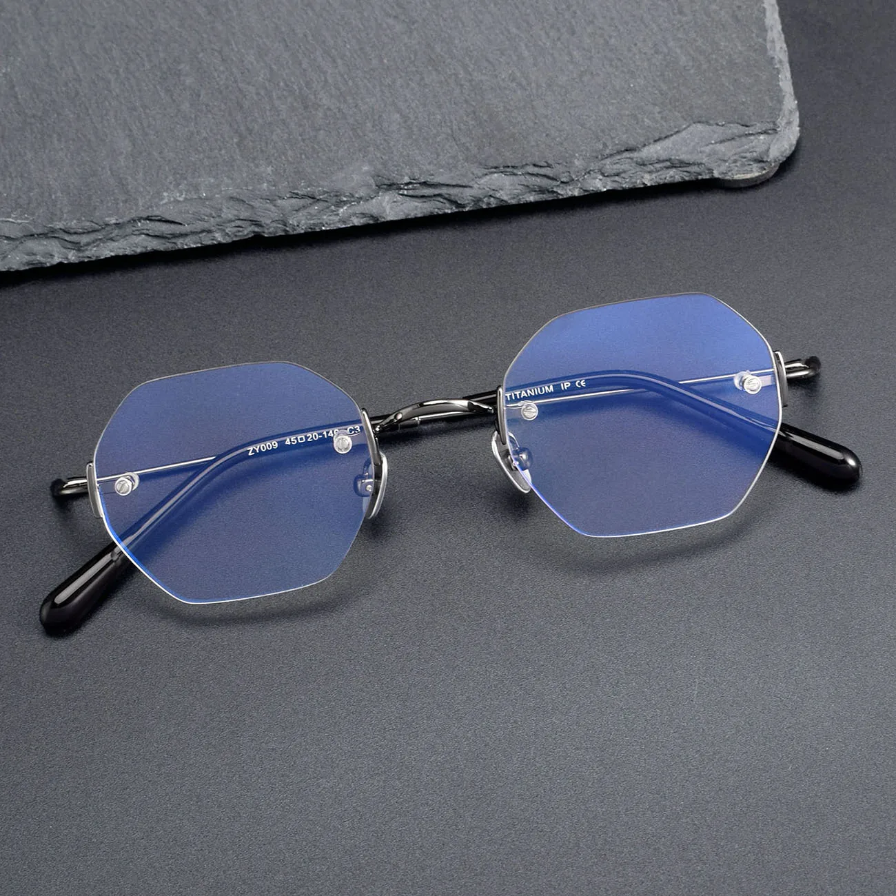 

Оправы для очков без оправы, многоугольные, в стиле Leisure, из ультралегкого титана Pure-Desire