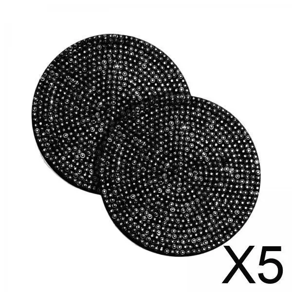 

Universal Anti Slip Car Coasters Crystal Rhinestone Cup Holder Mat Heat Insulating for Vehicle Interior Decor