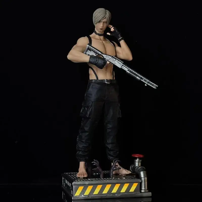 

Фигурка Леона Кеннеди из Resident Evil, статуэтка GK третьего поколения, модель с кожаным пальто, фигурка охотника на зомби, подарок для любителей аниме и игр