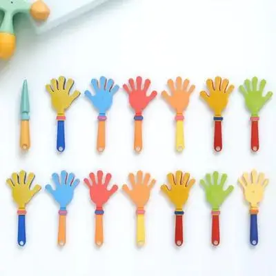 

12pcs Hand Clapper Colored Reusable Party Favors Festival Cheer Noise Makers Smooth Plastic Party Props For New Year School
