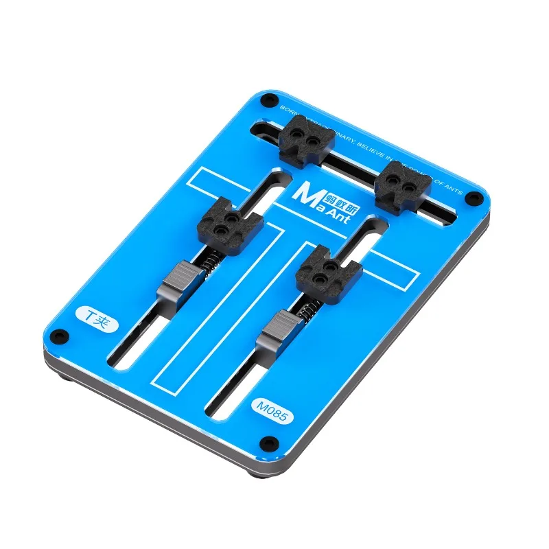 MaAnt M085 Tempered Glass Heat Insulating T Clip Platform PCB Holder for Mobile Phone Repair Adjustable Motherboard Fixture Tool