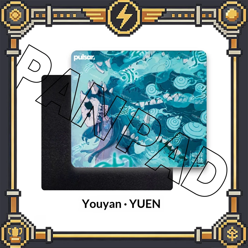 PAN Esports Pulsar × YUEN Glass Gaming Mousepad  FPS Both Speed And Smooth Mouse Pad For VALORANT TTK CSGO PC Accessories Gifts