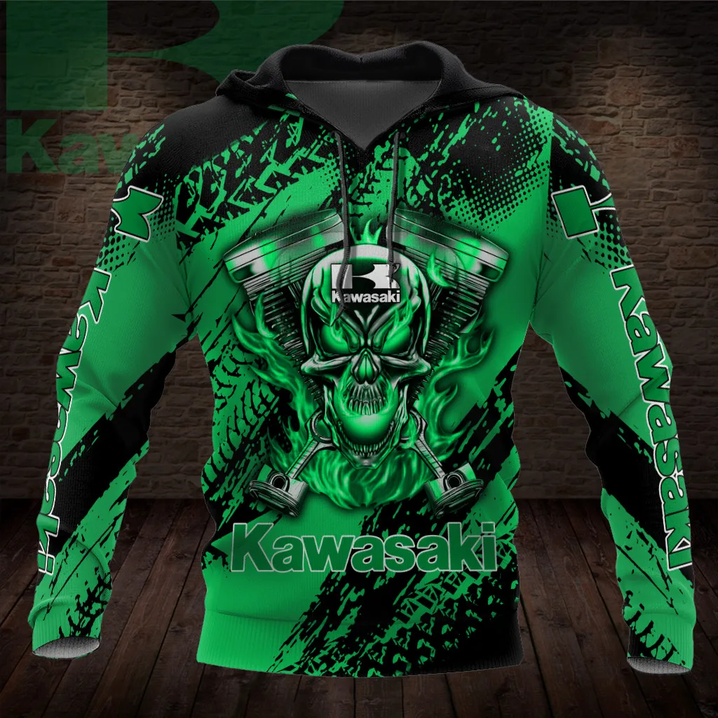 Kawasaki Extreme Sports Mens Clothing High-quality Oversized Hoodie Sweatshirt Unisex Racing Suit Child Street Motorcycle Men's