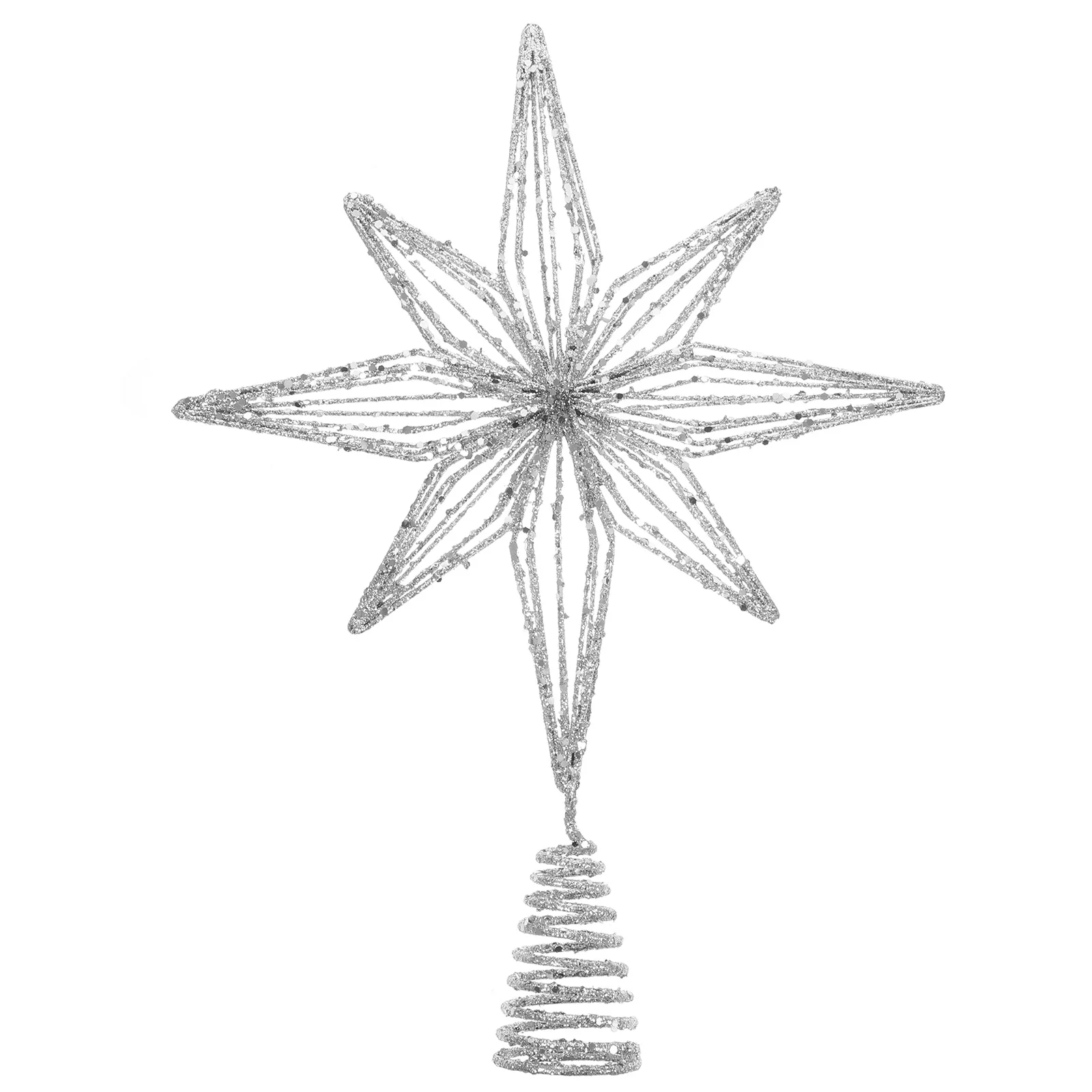 

Xmas Tree Topper Christmas Treetop Ornament for Home Holiday Party Decoration Reusable Shiny Festive Look