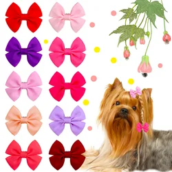 10pcs Dog Bows Solid Dog Accessories Small Dog Hair Clips  Dog Grooming Products Pet Dog Hair Accessories Pet Suplies For Dogs