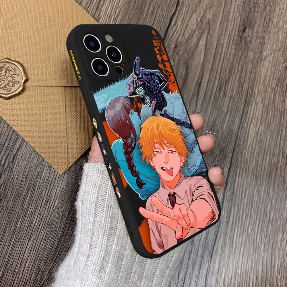 Anime Chainsaw Man Phone Case for Oppo Realme C65 C63 C55 C53 C35 C33 11 10 9 9i 8 8i 7 Pro Plus 4G 5G Straight Edge Soft Cover