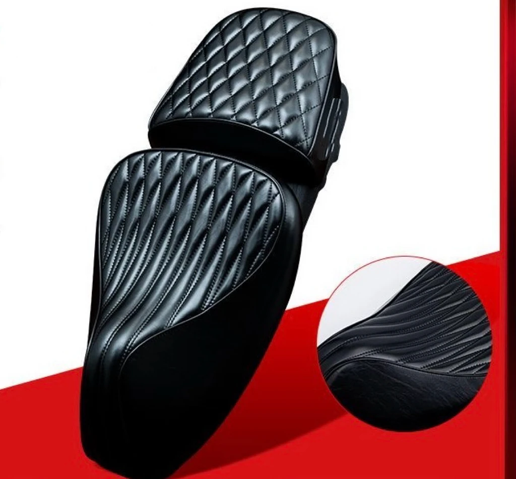 motorcycle seat for GTS300. Split sofa seat with thickened and wear-resistant design. Modified version.
