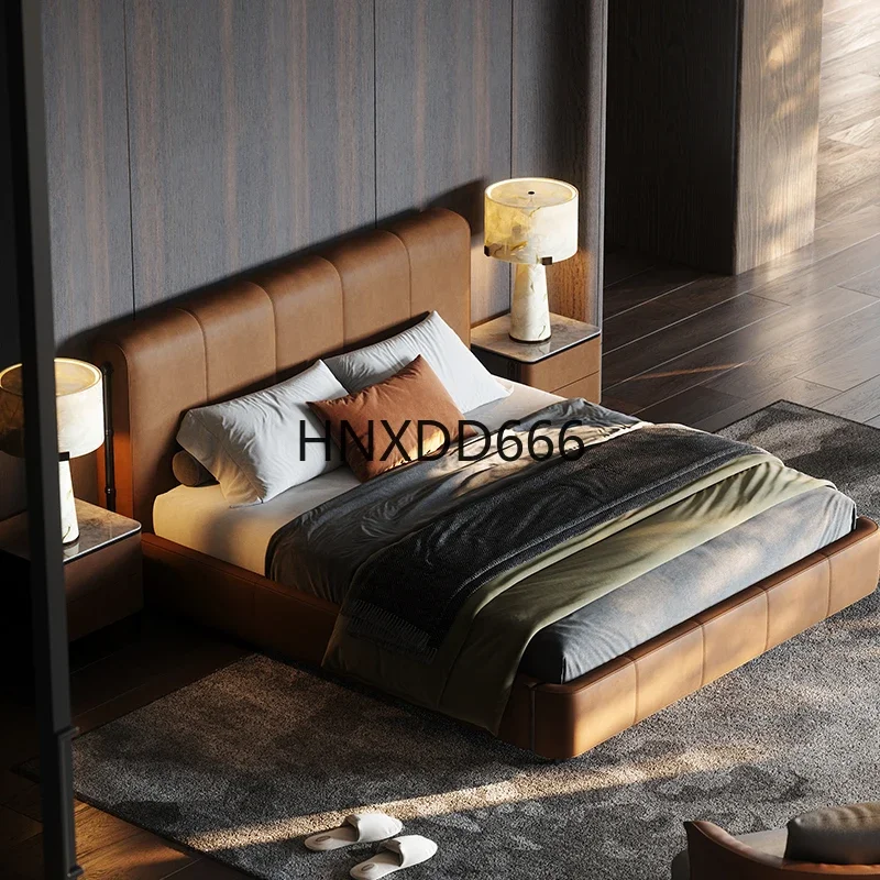 Mansion bedroom double bed original light luxury high PC and console game bed