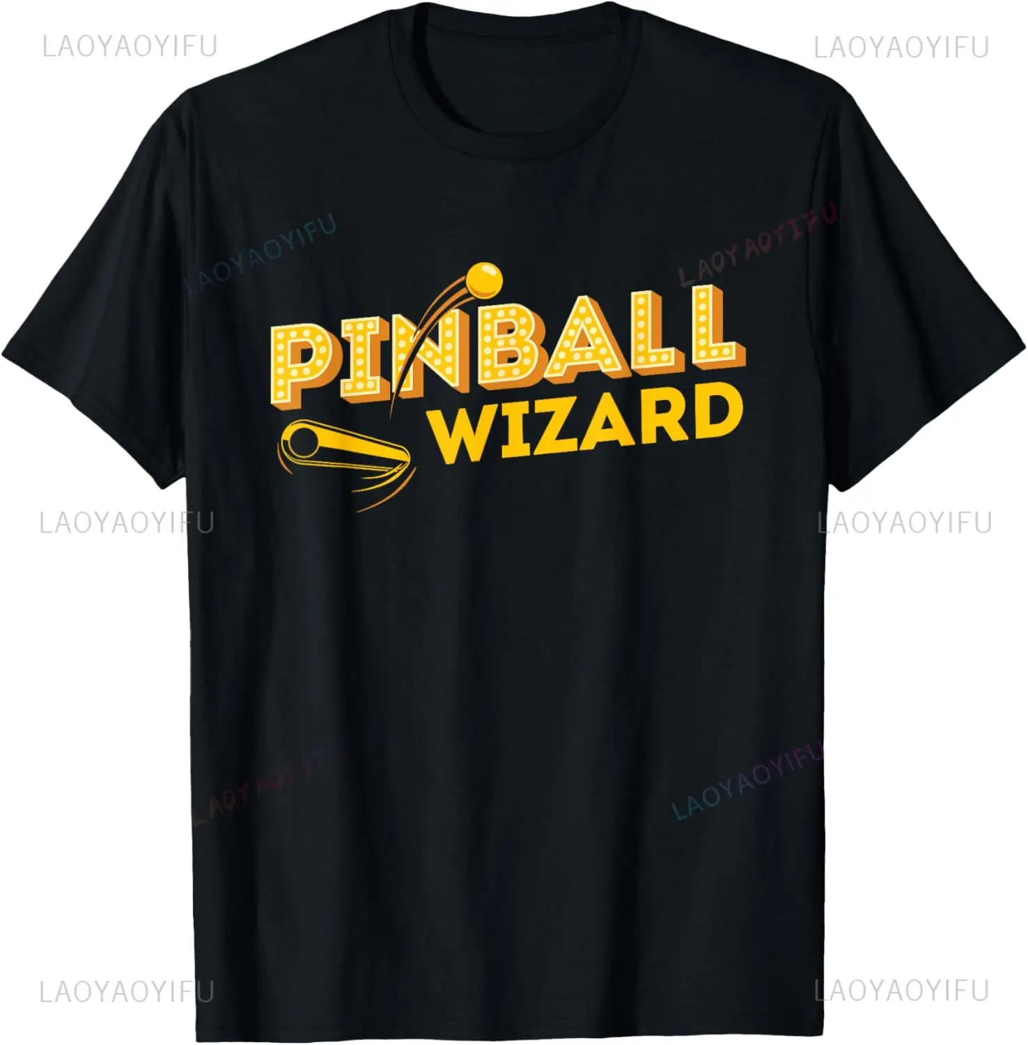 Pinball Wizard Retro Multiball Pinball Arcade Game TShirt Vintage Style Short Sleeve Casual Fashion Loose Hip Hop Streetwear Tee