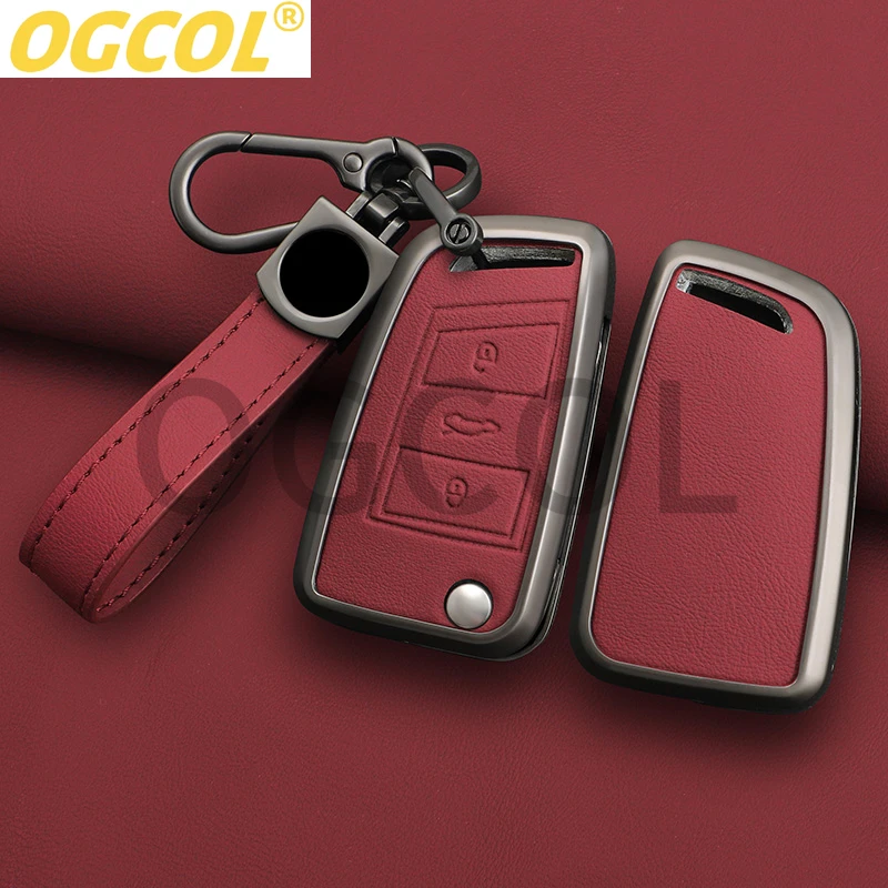 Car Key Case Cover Shell For VW Volkswagen Magotan Golf 8 7 MK7 Tiguan Passat MK2 Skoda Octavia Kodiaq Seat Leon Altea Accessory