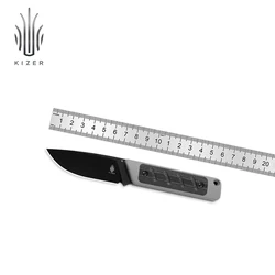 Kizer Fixed Blade Knife 1063A1 Smolt 2024 New Micarta+G10 Handle with 3V Steel Blade Fixed Knife