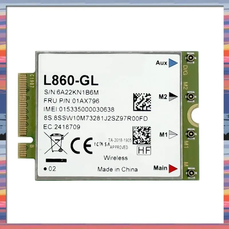 AC18 (garantido) L860-GL para Lenovo Thinkpad X1 7Th 8Th X1 Yoga 4Th T490 T14 P14s T14s X13 P15s T15g 01AX796 4G módulo tarjeta WWAN
