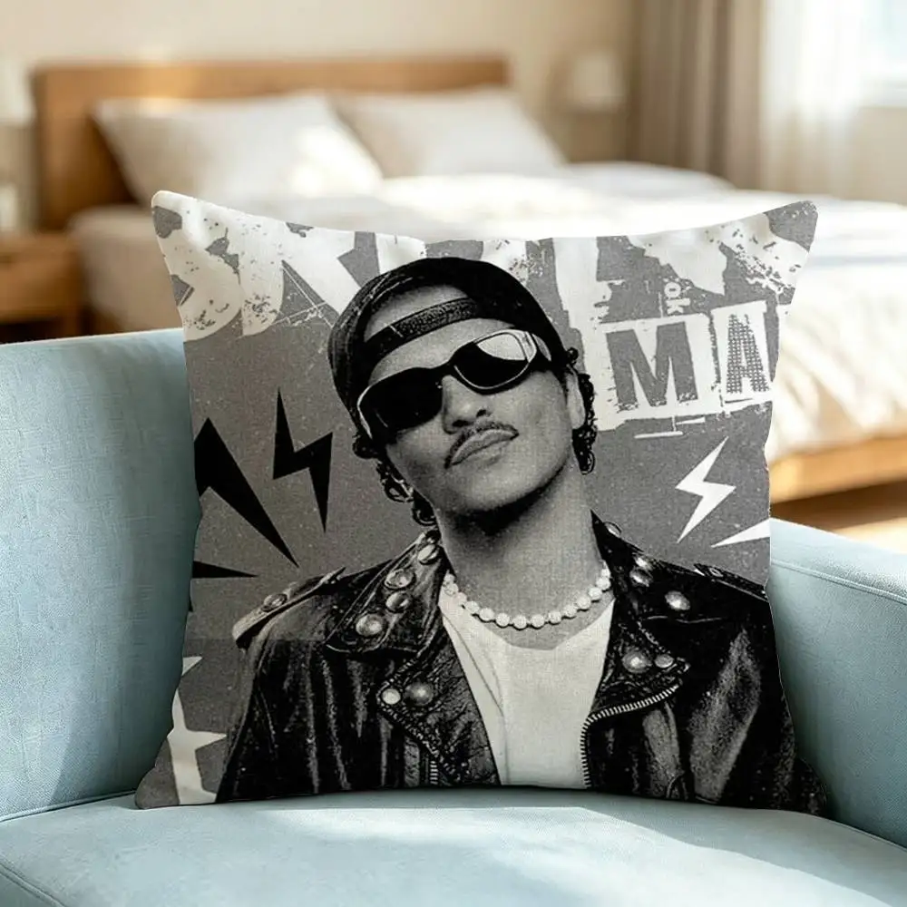 B-Bruno Mars I Just Might  Pillow Case Square Double-Sided Sofa Cushion Cover Bedroom Bedside Pillow Gift