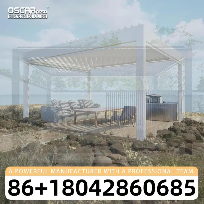 Garden Aluminum Pergola Roof Kits Patio Cover Louvered Canopy Modern Outdoor Solution pergola