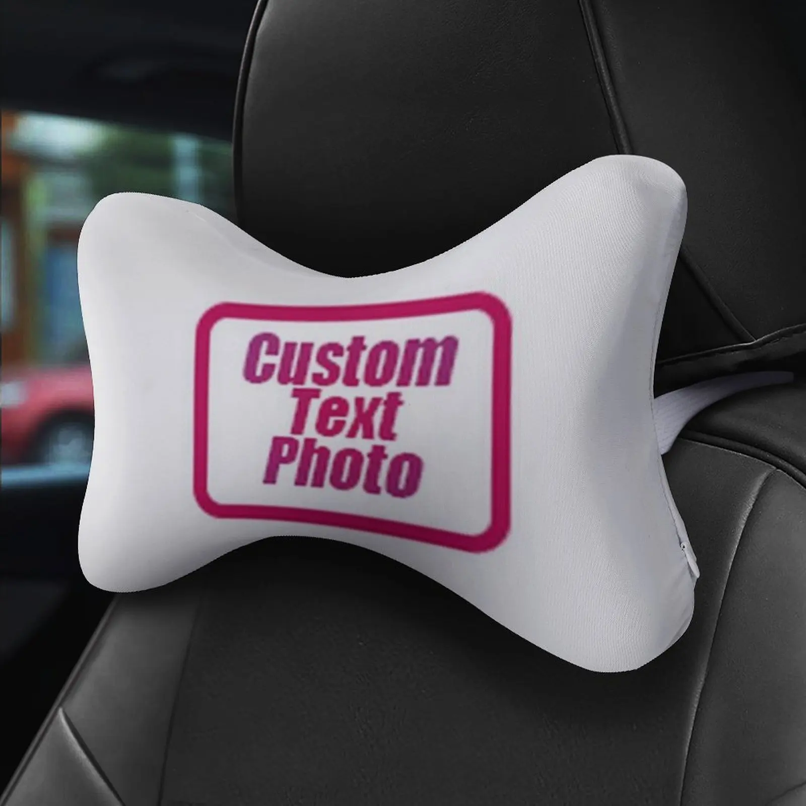 

Customized Gifts Decor Car Neck Pillow Memory Foam Seat Headrest Pillow Travel Rest Portable Cute Vertebra Relax