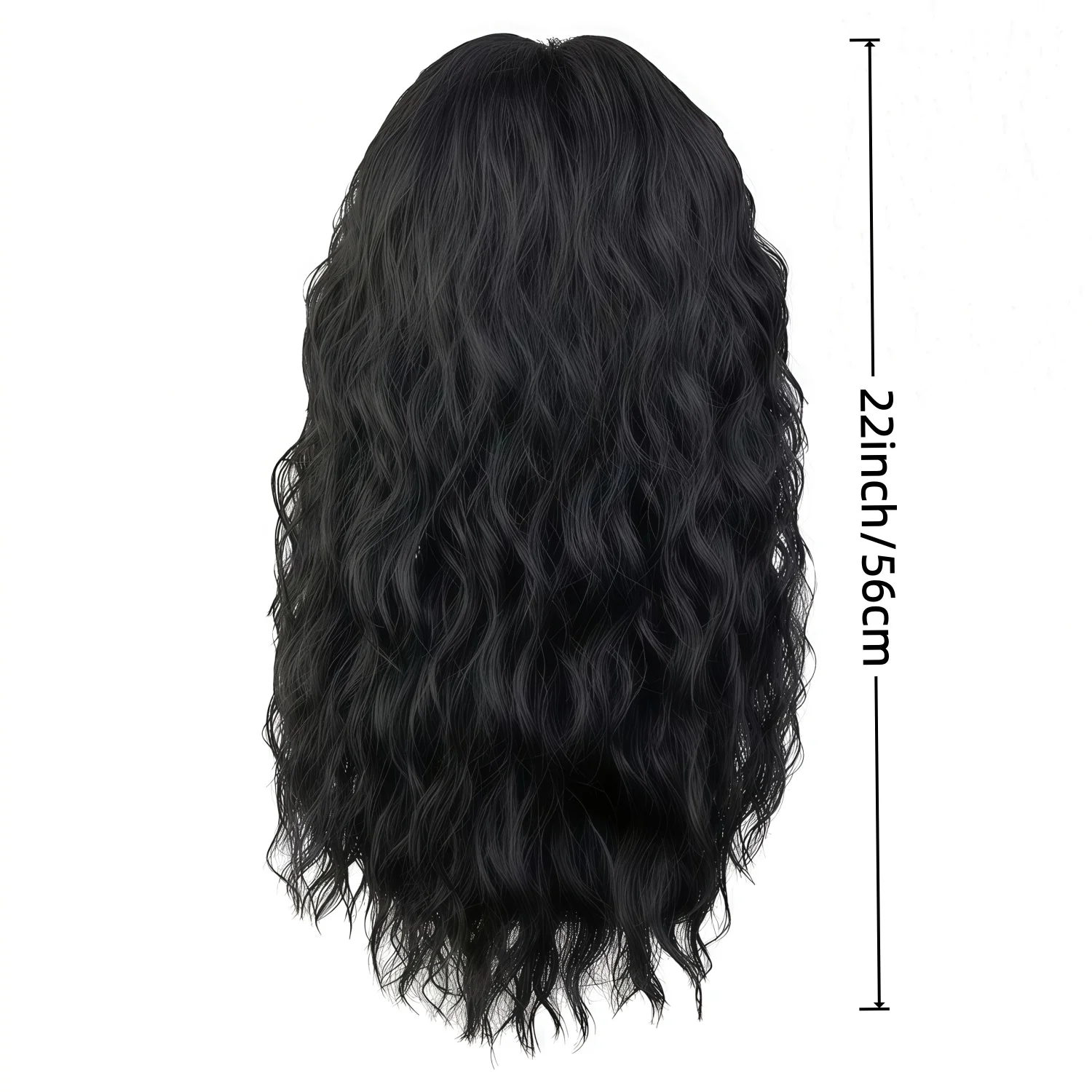 1 Piece of Men's Rock and Punk Synthetic Wig from the 70s and 80s,Featuring Heat-Resistant Long Curls Carnival,St. Patrick's Day image 2