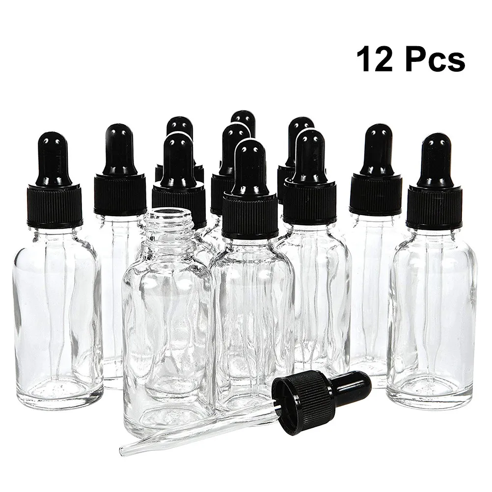 

12Pcs Essential Oil Bottles Glass Storage Dropper Bottles Empty Makeup Containers for Subpackaging Refillable Aromatherapy Use