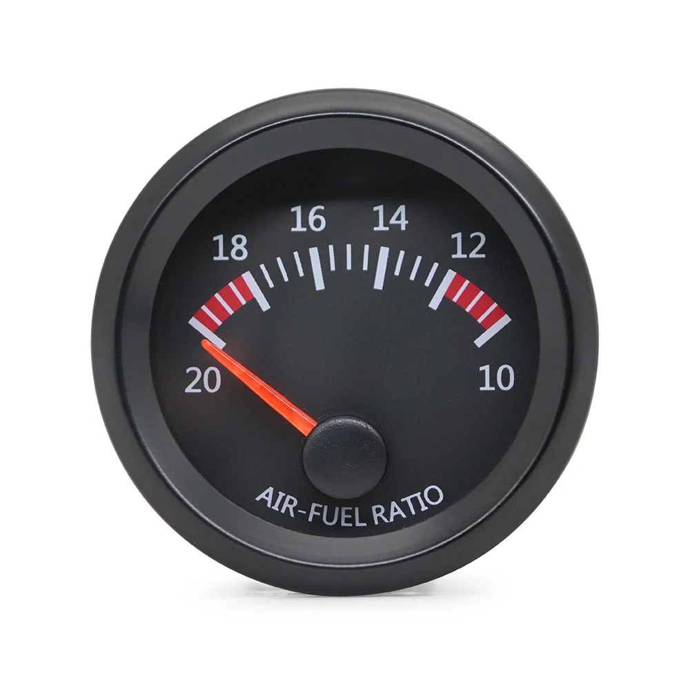 52MM Gauge 12V Water Temp Olietemperatuurmeter Oliedruk Brandstof Voltmeter Lucht Brandstofverhouding Boost Uitlaat Temp Meter Zwart Gezicht Gauge