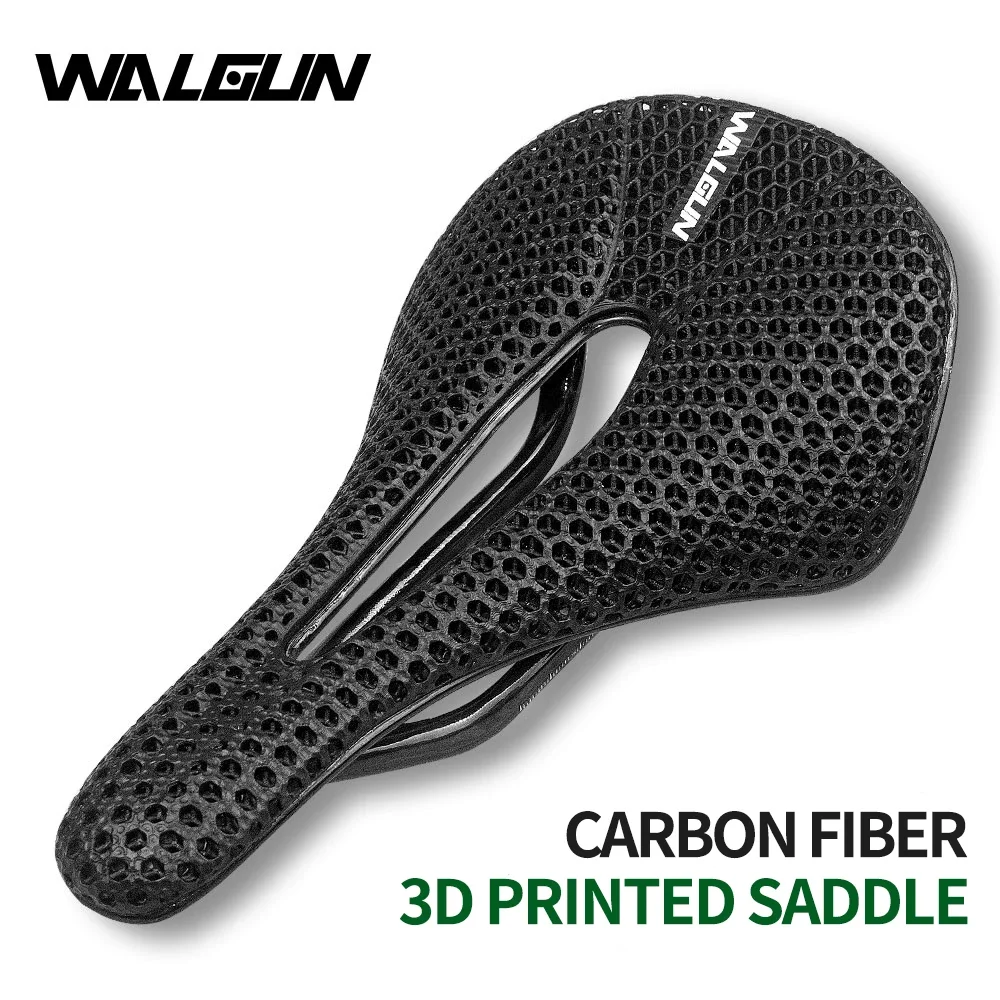 

Walgun 143mm Ultralight Full Carbon 3D Printed Saddle 160g Bicycle Seat Road MTB Mountain Gravel Seating For Men Women Bike Part