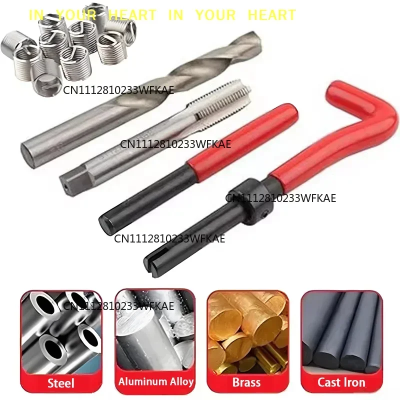【X】30Pcs Metric Thread Repair Insert Kit M5 M6 M8 Car Pro Coil Tool M8*0.8Thread Repair Insert Kit