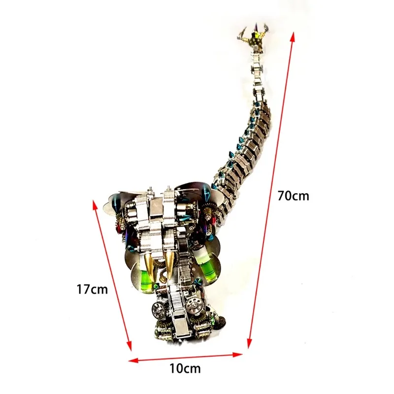 لغز معدني ثلاثي الأبعاد يمكنك صنعه بنفسك عدة كوبرا ميكانيكية عالية الصعوبة لتجميع المعادن نموذج تجميع يدوي مجسم لعبة ثلاثية الأبعاد