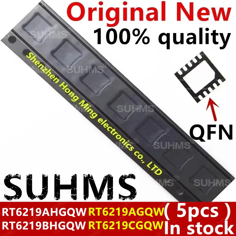 (5 stuk) 100% Nieuwe RT6219AHGQW RT6219AH 7S=.. RT6219BHGQW RT6219BH 7R=.. RT6219AGQW RT6219A 6K=.. RT6219CGQW RT6219C QFN-10