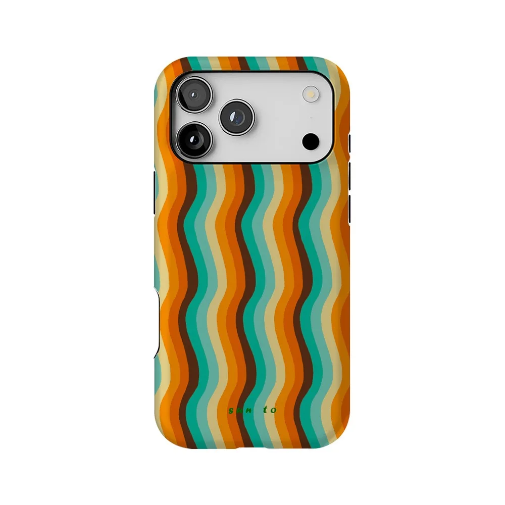 

Ins Rainbow Wave Color Case for IPHONE 17Air 16ProMax 15 14Plus 13 12mini 11 PRO Plus XR XS Acrylic TPU Two in One Phone Cases