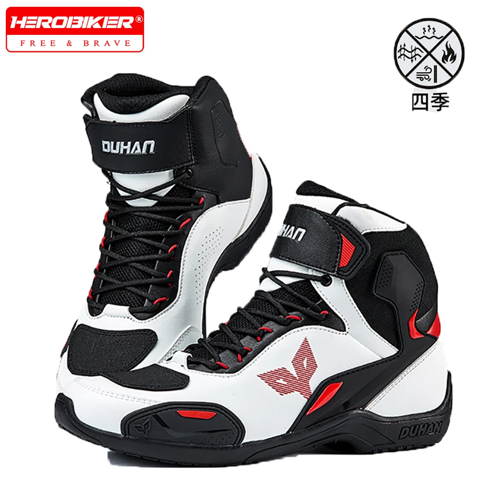 Breathable Motocross Shoes Windproof Anti Fall Motorcycle Riding Boots Wear-resistant Motorcycle Shoes Protective Equipment