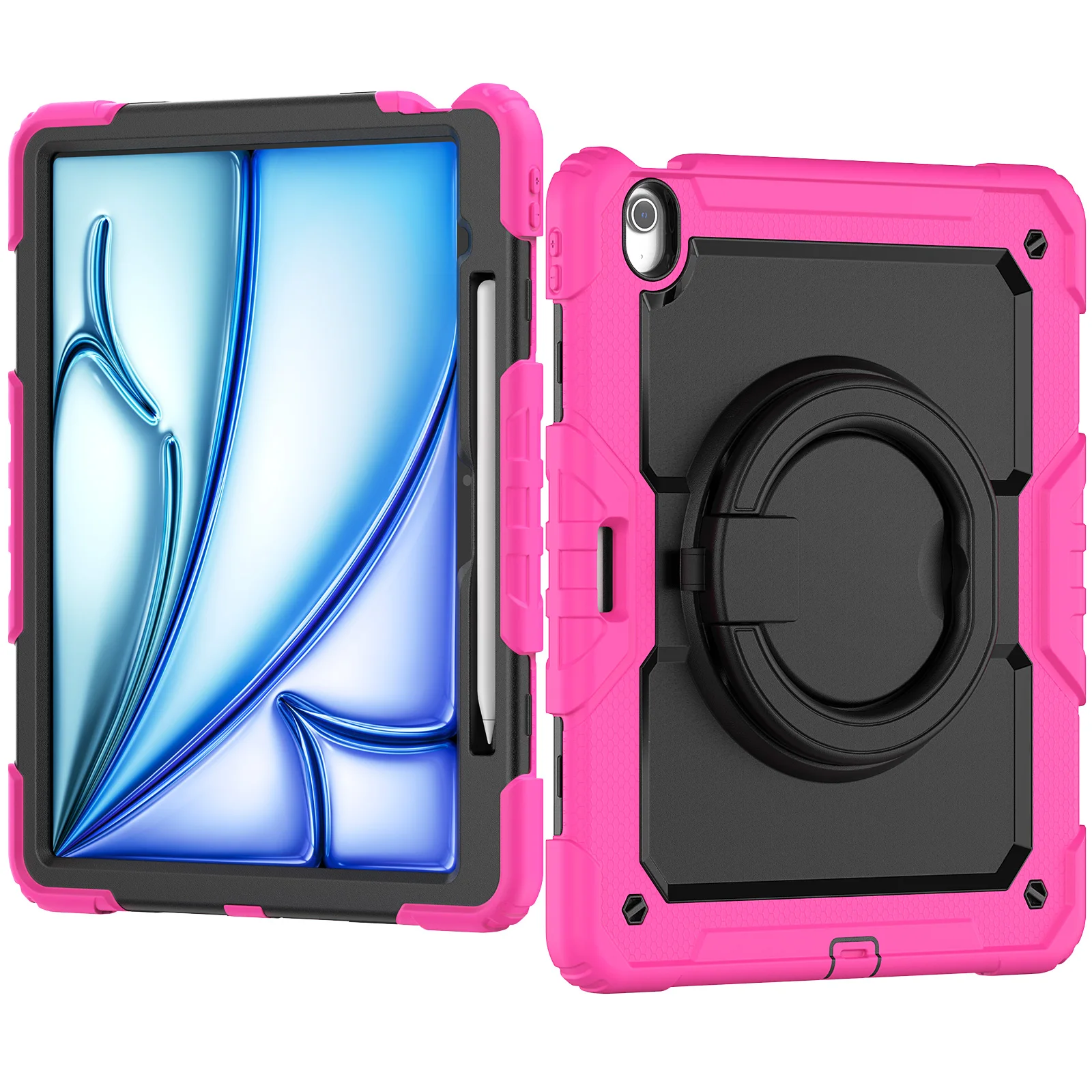 

Универсальный вращающийся на 360 градусов чехол-подставка для iPad Air 13 2025 2024, модель A3268 A3269 A3271 A2898 A2899 A2900 с крышкой ручки