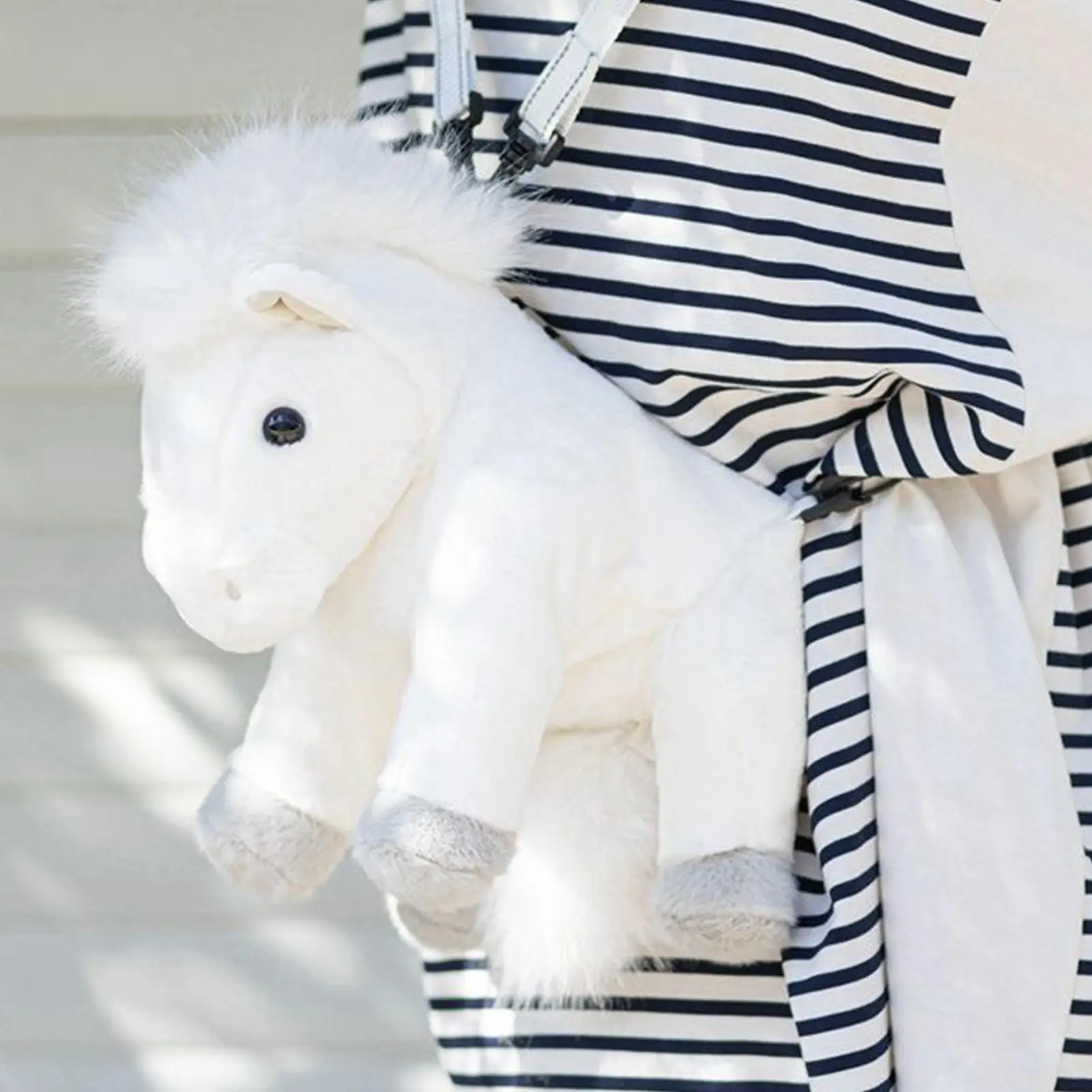 Cute Plush Backpack Horse Shape Soft Rucksack Kids Plush Backpack For Boys Girls Kids Son Nursery Elementary Preschool