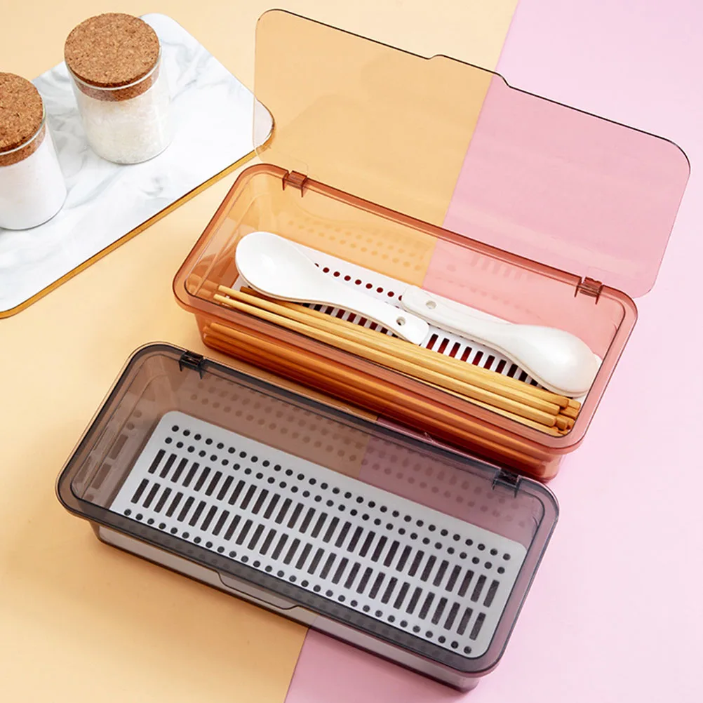 

Tableware Storage ganizer Kitchen Case Drain Box Compact Size Space Saving Chopsticks Basket Household Utility Storage
