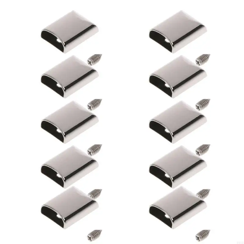 10pcs Craft cuero Diy Metal Clips cola cremallera Hebilla cola Cotón cola para cabeza T B95B