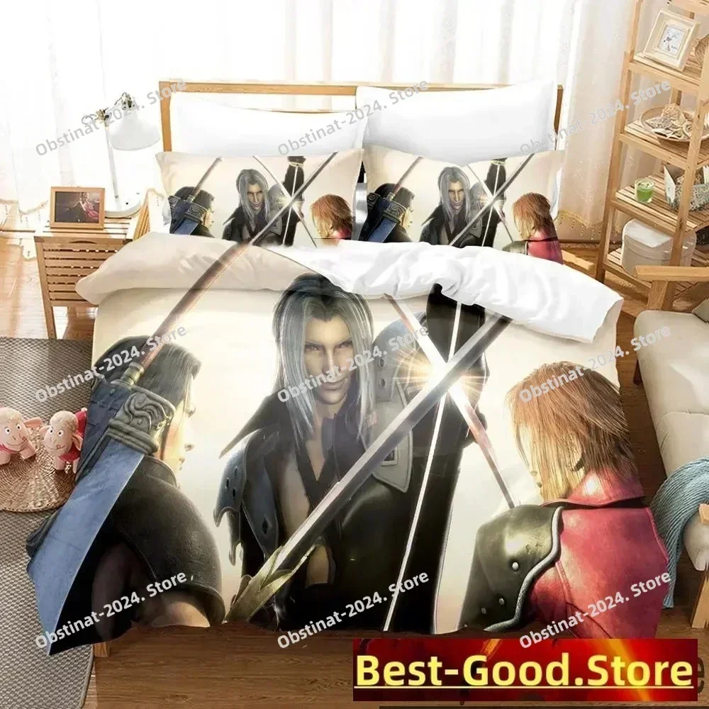 3D Game Crisis Core Final Fantasy VII Bedding Set Printed single Comforter Duvet Cover Pillow Case 3 Pieces Sets Kids Adult Size