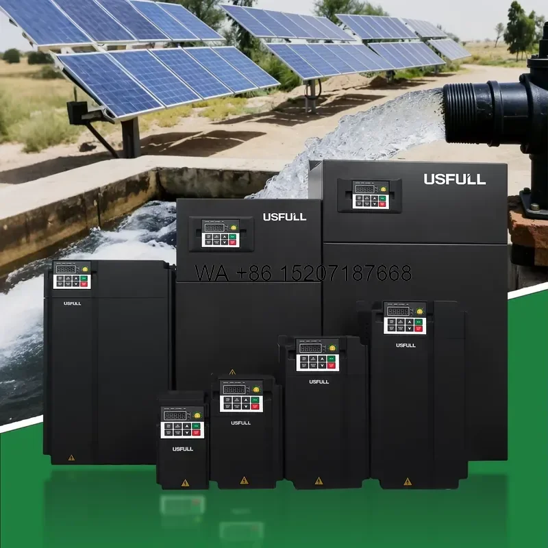 Wmwmnu for USFULL 2.2KW 3HP Solar Water Pump Inverter 230V AC 150-450V DC Input Single Phase VFD 50/60Hz MPPT V/F Control