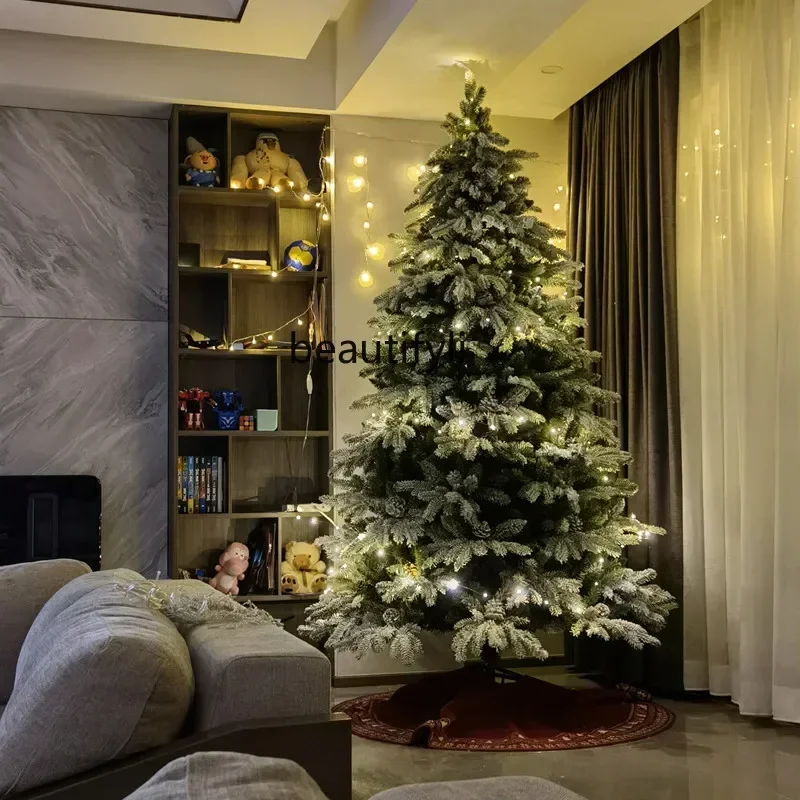 

07Snow PE pine needle Christmas tree, luxury window snow 3 meters encryption 10 feet pine cone Christmas tree simulation