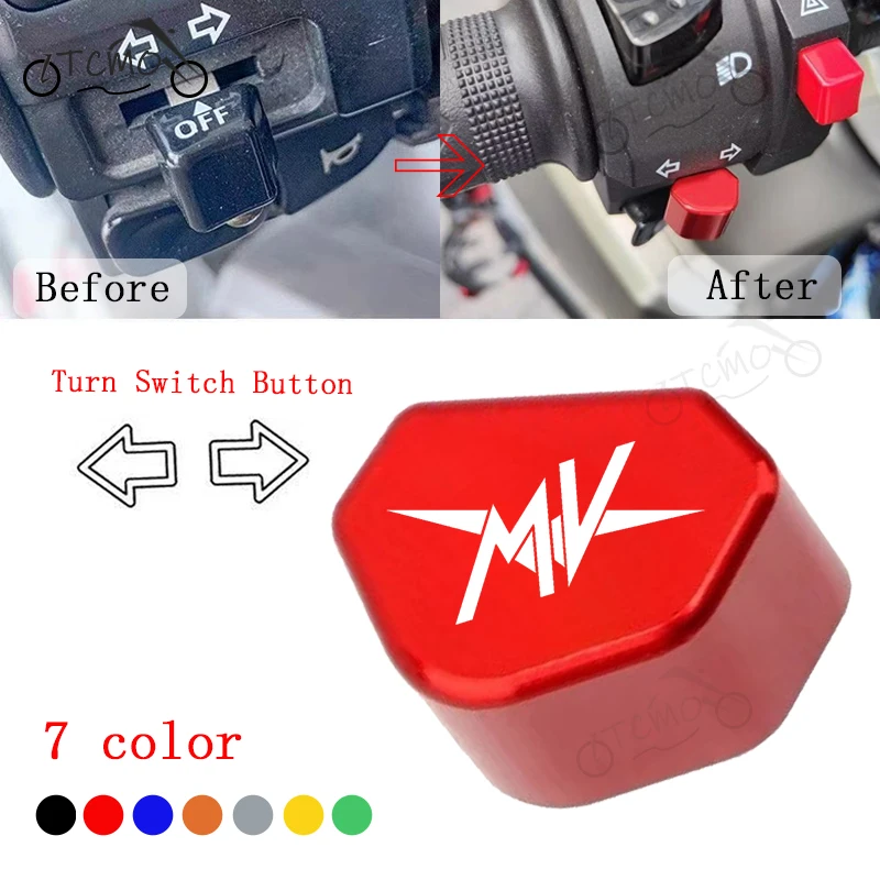 For MV Agusta F3 675 800 Brutale 800 1000 Turismo Veloce Mototcycle Switch Button Turn Signal Switch Key Cap Decoration Cover