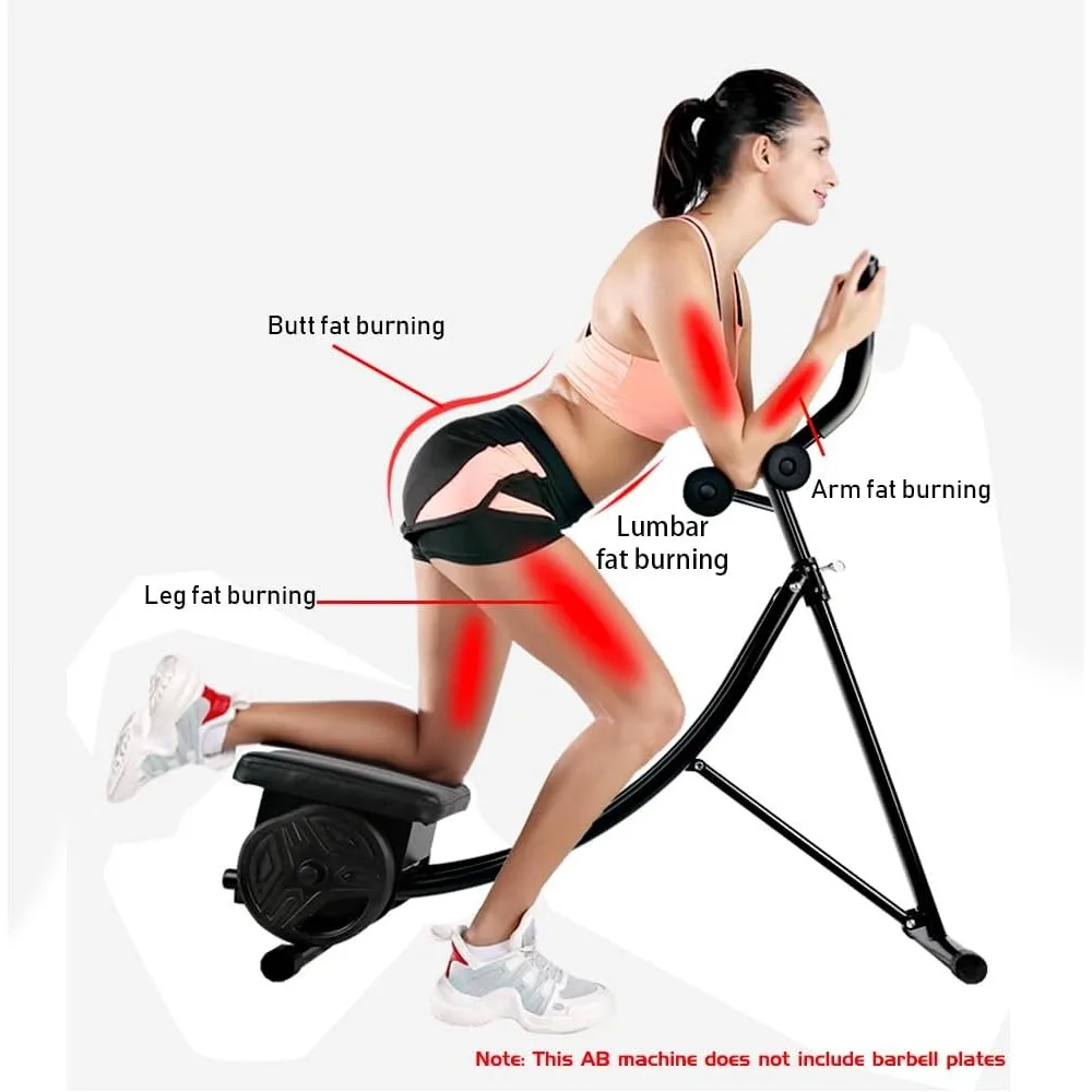 Ab Workout Equipment - Ab Machine with Height Adjustable Foldable Design for Home Gym Strength Training