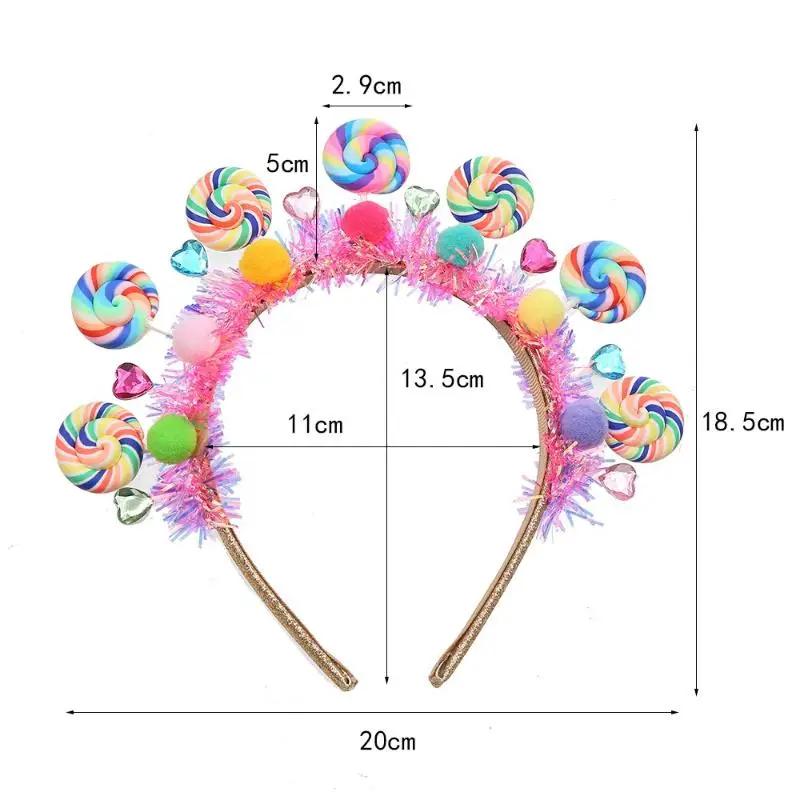 New Cartoon Lollipop Hairband Sweet Candy Girly Heart Princess Headband Hair Accessory