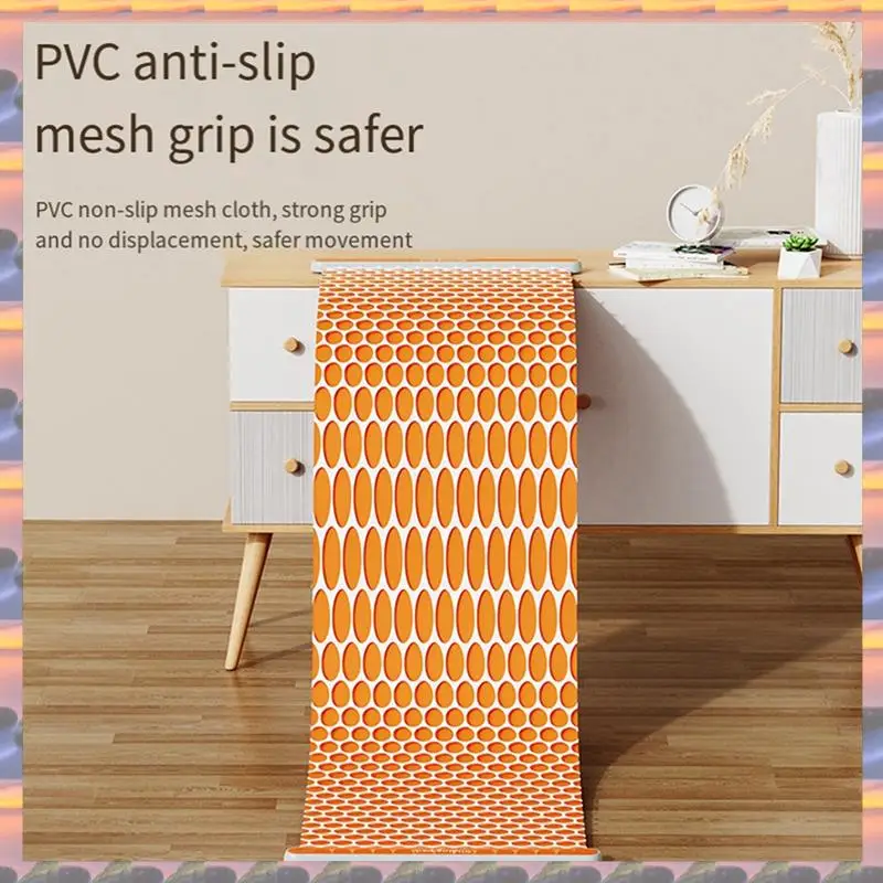 ABML Yoga Sliding Mat Indoor Sport Speed Skating Training Board Mat Leg Training Board Fitness Equipment Orange Color 180Cm