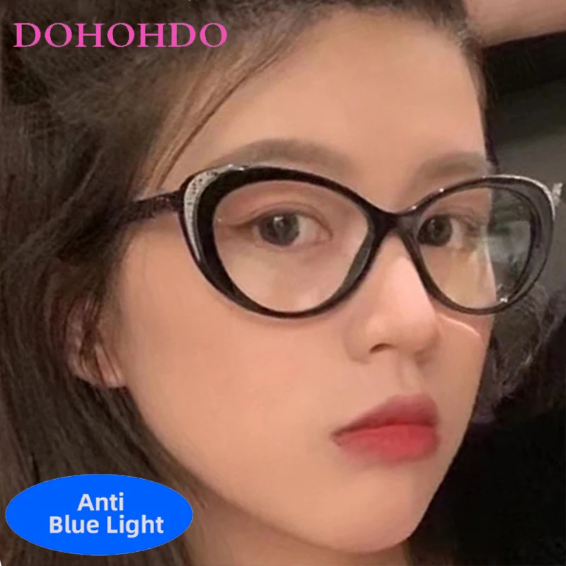 

Fashion Hipster Cat Eye Luxury Brand Designer Women's Glasses Anti-Blue Light Men Optical Reading Eye Protection Eyeglasses Очки