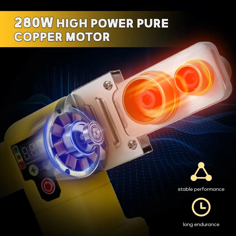 Cordless Pipe Welding Machine for PPR/PB/PE Pipes, Digital Display, Compatible with 20V Battery (Battery Not Included)