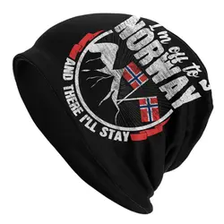 Norway Flag Bonnet Hat Knitting Hat Men Women Cool Unisex Fjord Mountain Winter Warm Skullies Beanies Caps