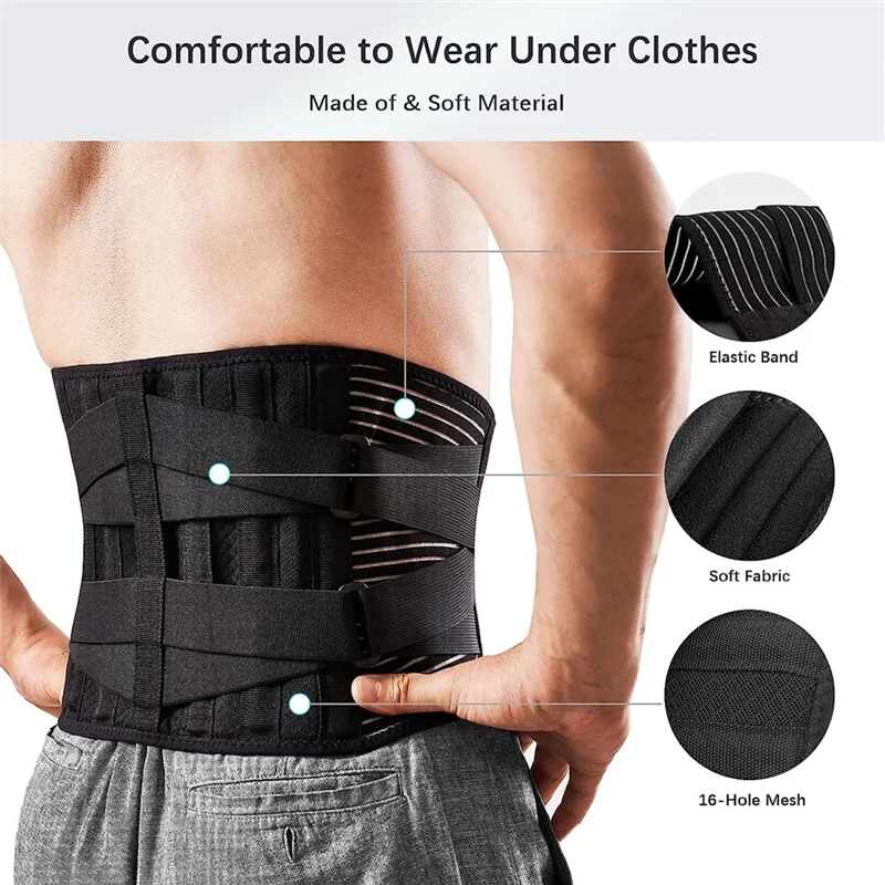 

Qcvv-Back Braces for Lower Back Relief Breathable Back Support Belt(L)