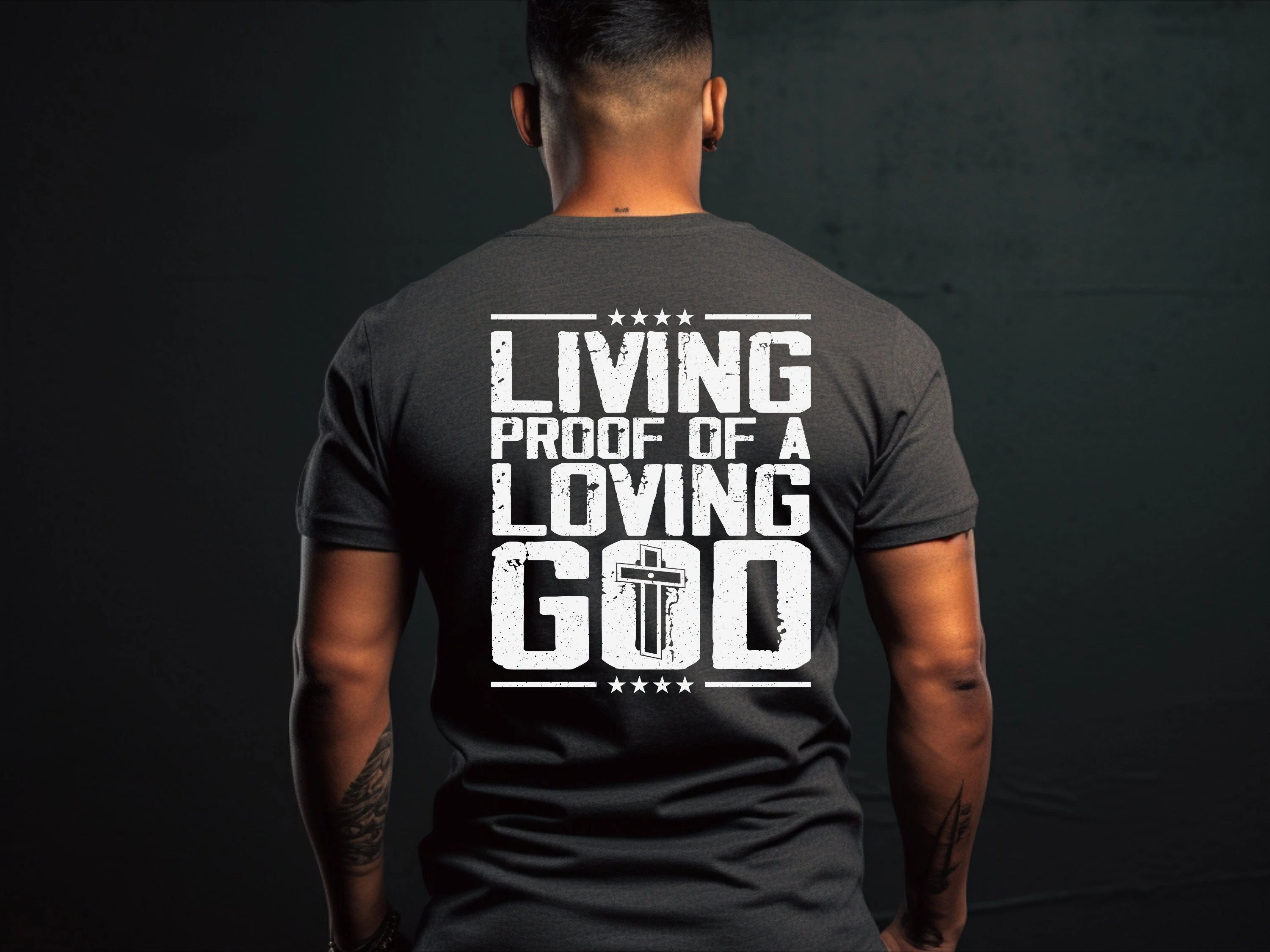 T-Shirt à manches courtes et col rond pour hommes, en coton, avec image de Dieu vivant et aimant, T-Shirts unisexes d'été, T-Shirts décontractés, hauts surdimensionnés