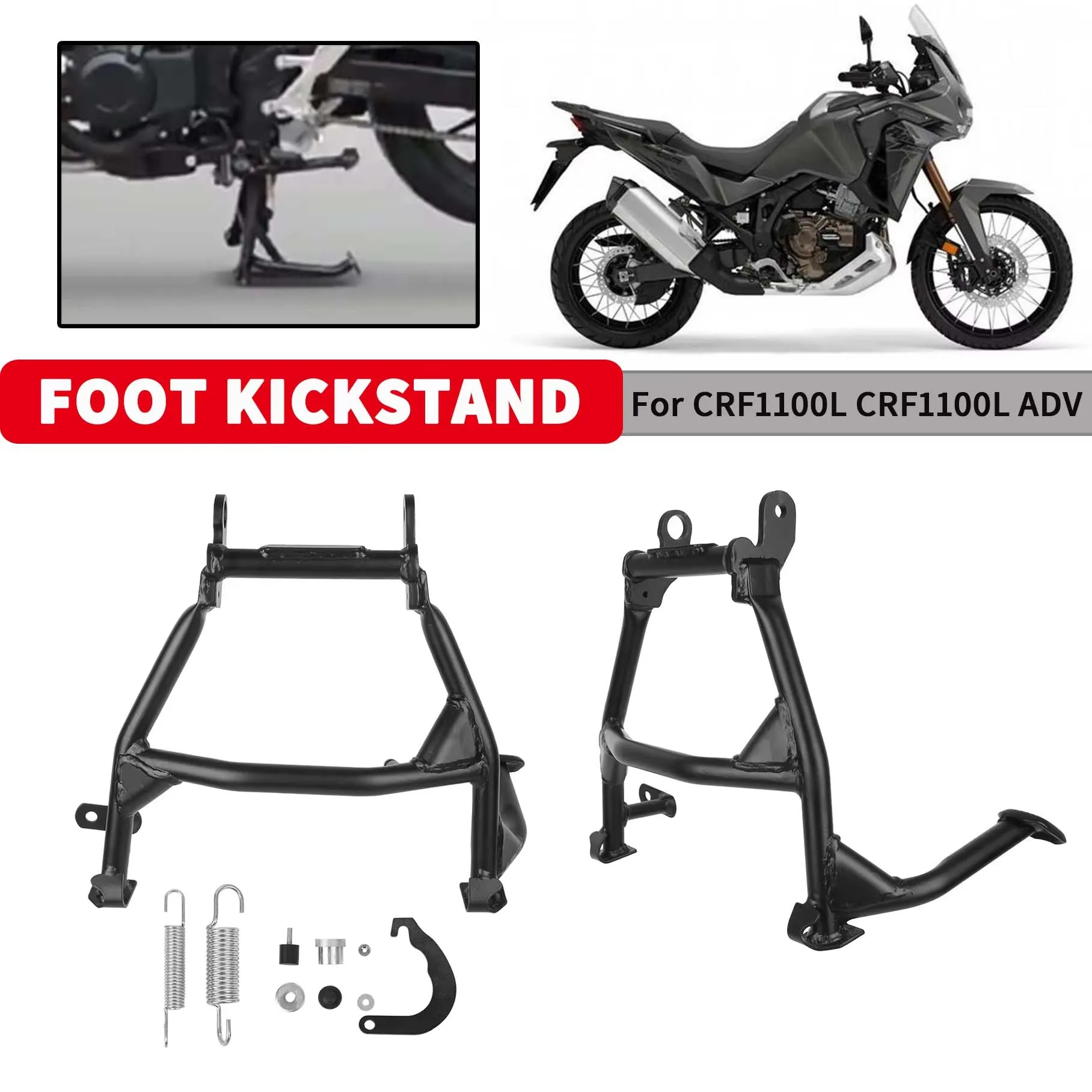 

Motorcycle Center Parking Stand Rack Bracket Foot Holder Support Kickstand For Honda CRF 1100L 1100 L Africa Twin ADV 2020-2023