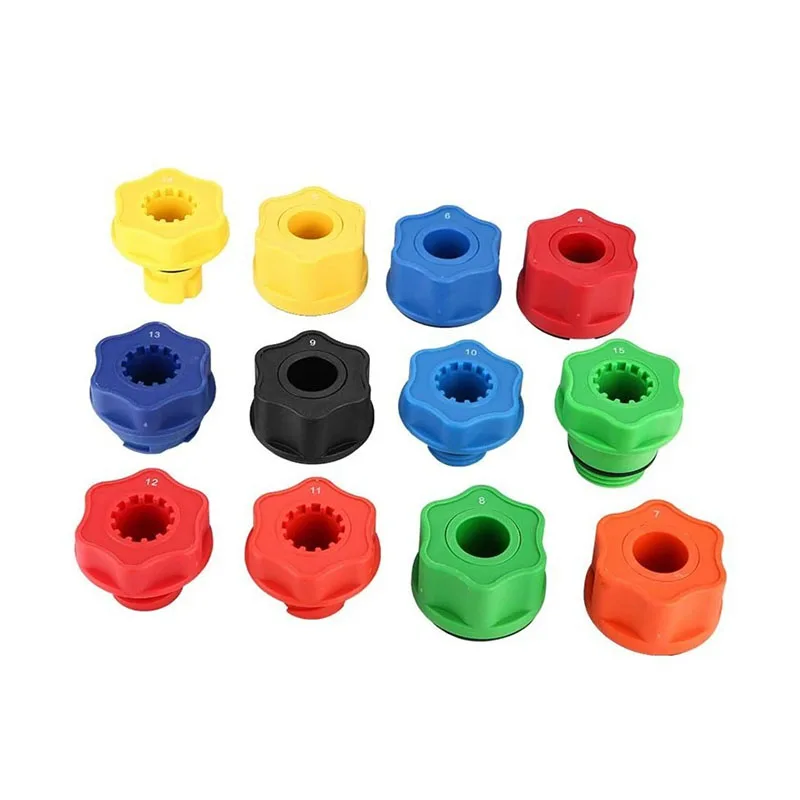 15Pcs/Set Car Engine Oil Filter Funnel Adaptor Opening Filling Filler Set Tool Swivel Offset Equipment Maintenance Tools