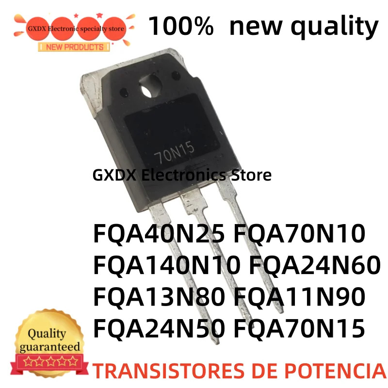 5-10pcs new quality FQA40N25 FQA70N10 FQA140N10 FQA24N60 FQA13N80 FQA11N90 FQA24N50 FQA70N15 TO3P POWER TRANSISTORS TO-3P